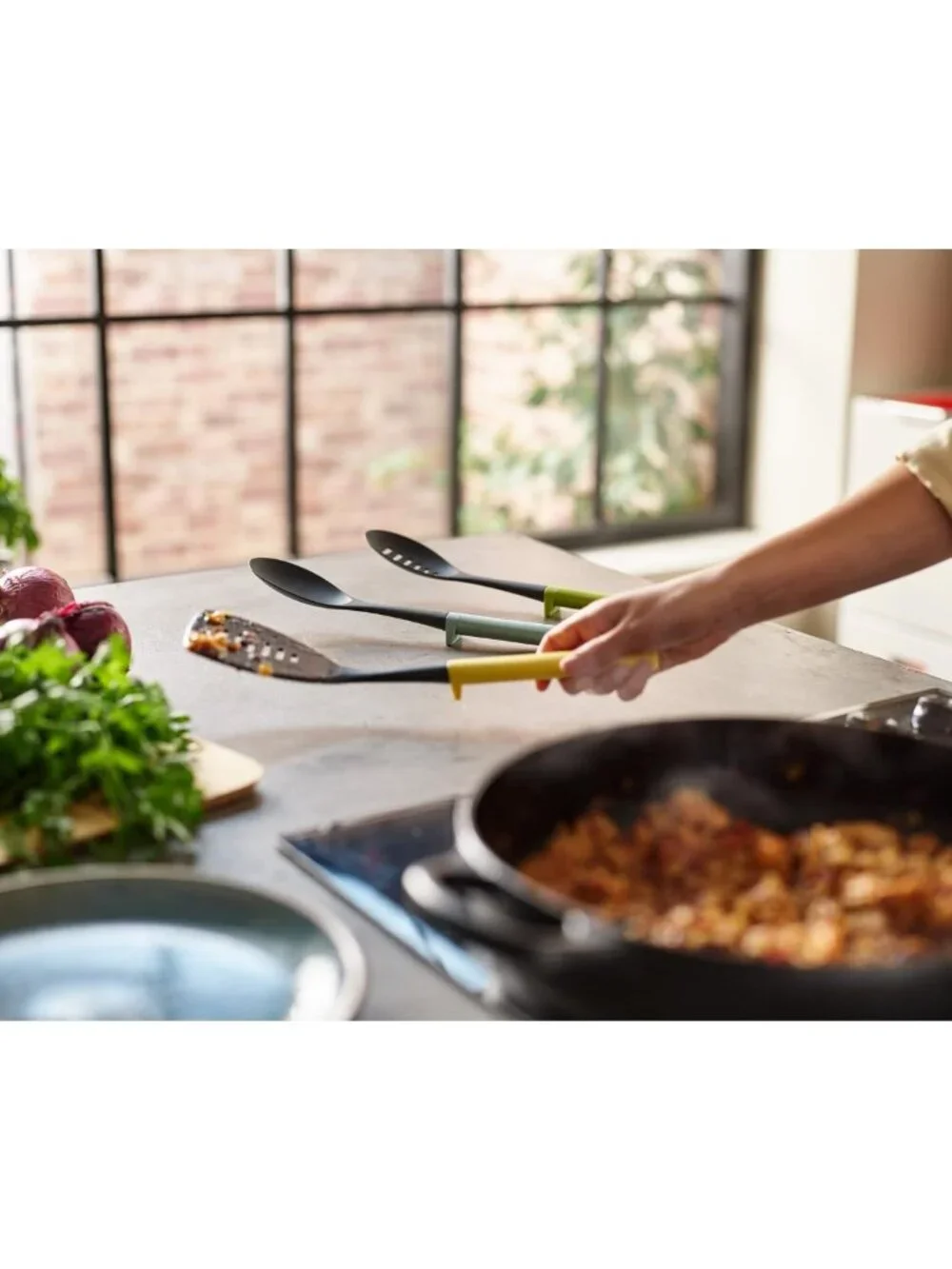3-Piece Utensil Set with Tool Rests | Scratch-Free Non-Stick Cookware